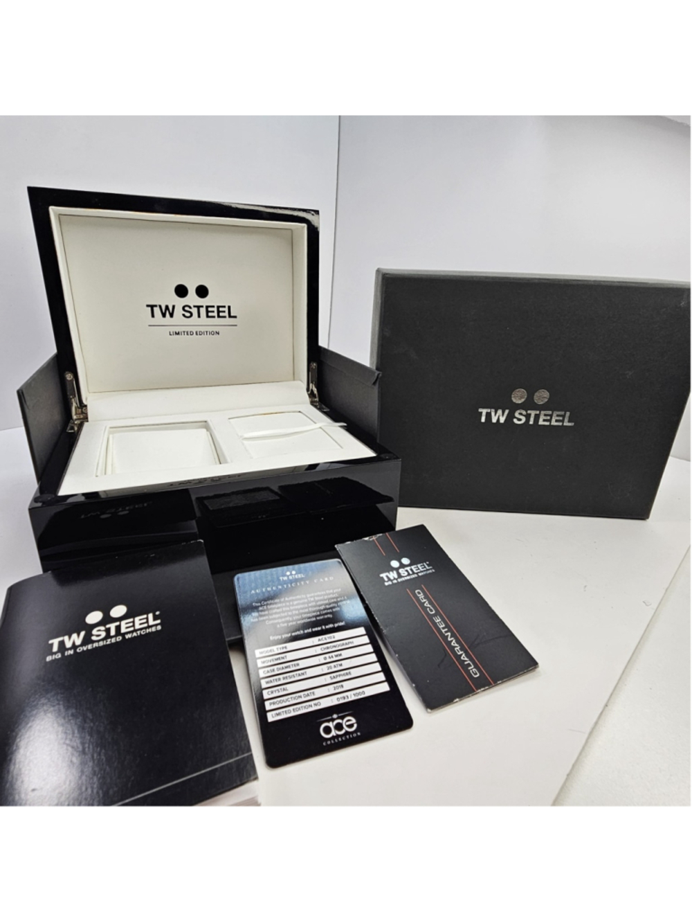 TW Steel Limited Edition Watch Box Case ACE102 2018 Papers Card No Watch